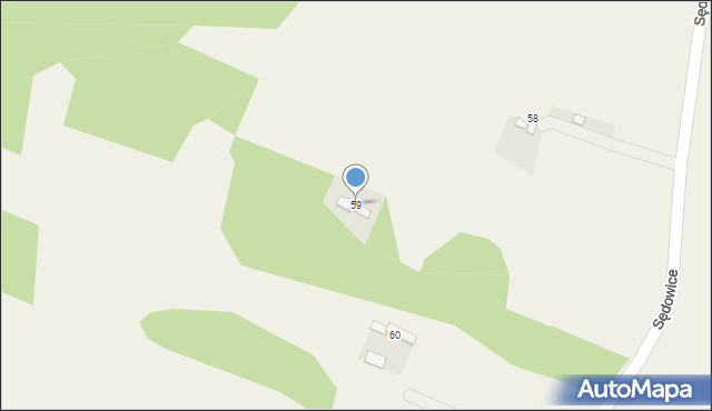 Sędowice, Sędowice, 59, mapa Sędowice