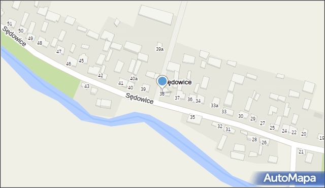 Sędowice, Sędowice, 38, mapa Sędowice