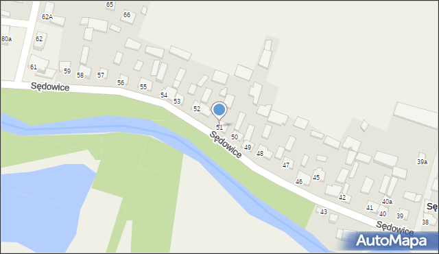 Sędowice, Sędowice, 51, mapa Sędowice