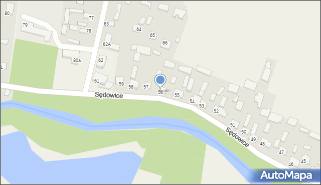 Sędowice, Sędowice, 56, mapa Sędowice