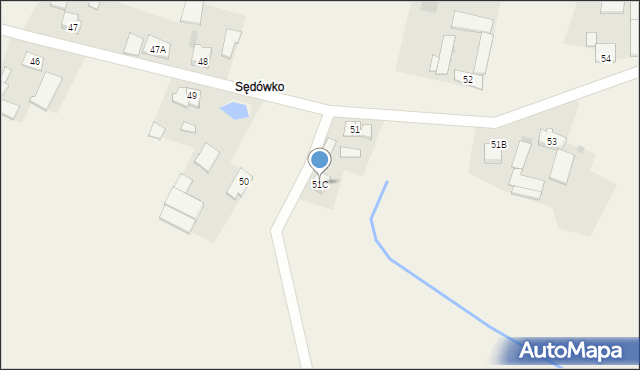 Sędowo, Sędowo, 51C, mapa Sędowo