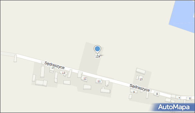Sędraszyce, Sędraszyce, 12a, mapa Sędraszyce
