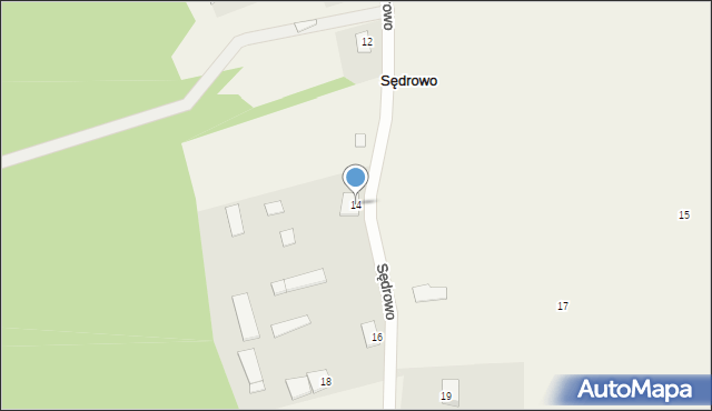 Sędrowo, Sędrowo, 14, mapa Sędrowo