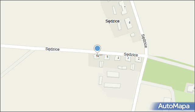 Sędzice, Sędzice, 5a, mapa Sędzice