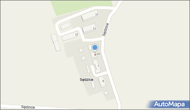 Sędzice, Sędzice, 8, mapa Sędzice