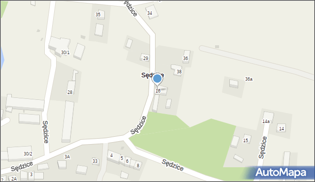 Sędzice, Sędzice, 16, mapa Sędzice