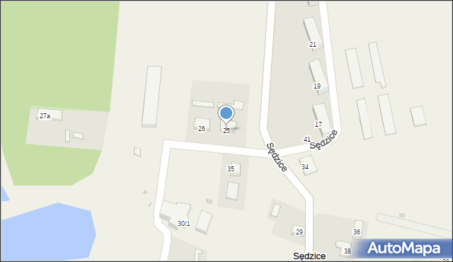 Sędzice, Sędzice, 25, mapa Sędzice