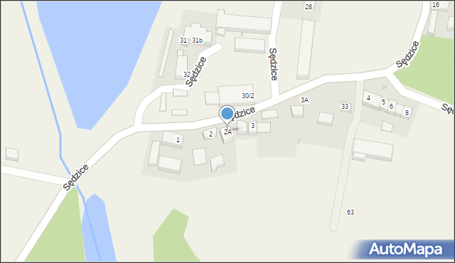 Sędzice, Sędzice, 2A, mapa Sędzice