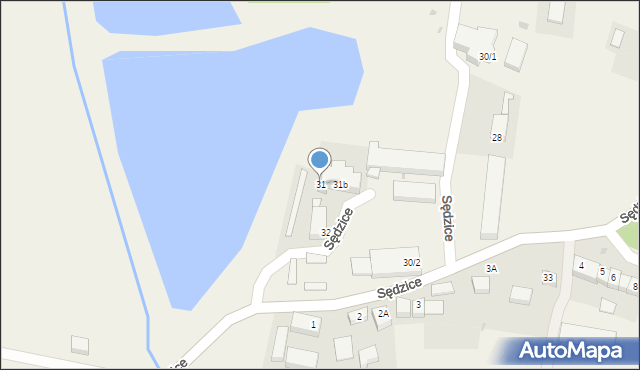 Sędzice, Sędzice, 31, mapa Sędzice