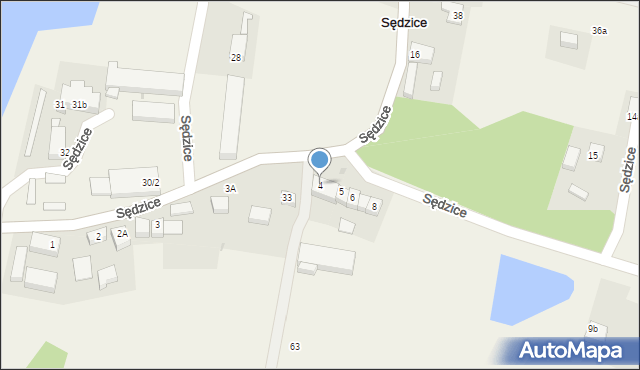 Sędzice, Sędzice, 4, mapa Sędzice