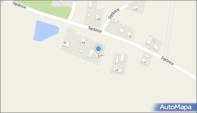 Sędzice, Sędzice, 9, mapa Sędzice