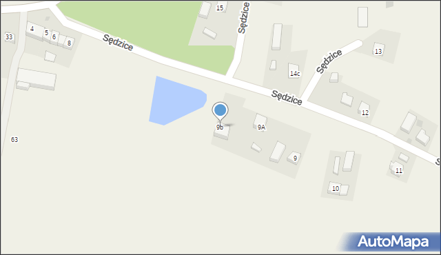 Sędzice, Sędzice, 9b, mapa Sędzice