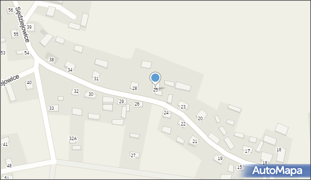 Sędziejowice, Sędziejowice, 25, mapa Sędziejowice