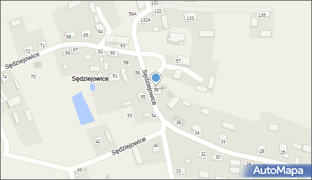Sędziejowice, Sędziejowice, 39, mapa Sędziejowice