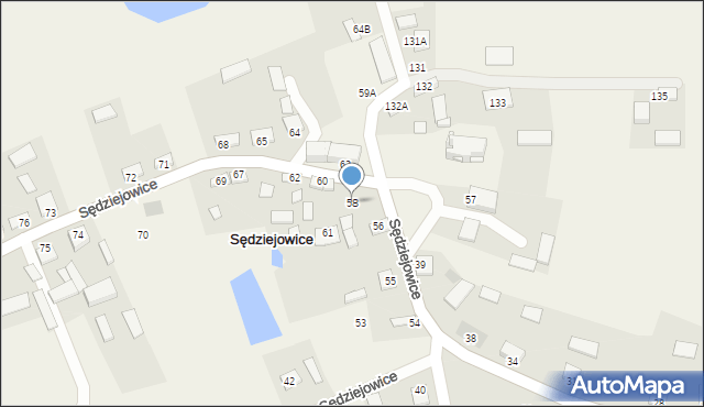 Sędziejowice, Sędziejowice, 58, mapa Sędziejowice