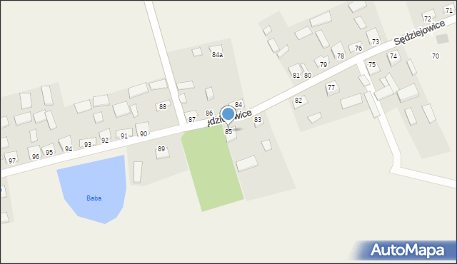 Sędziejowice, Sędziejowice, 85, mapa Sędziejowice