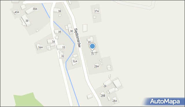 Sędzimirów, Sędzimirów, 31, mapa Sędzimirów