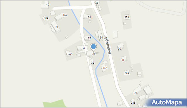 Sędzimirów, Sędzimirów, 33, mapa Sędzimirów