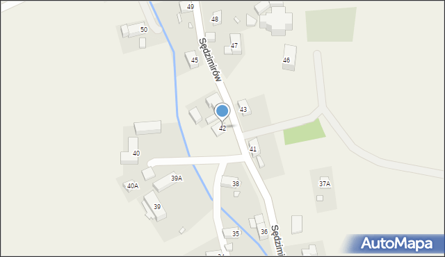 Sędzimirów, Sędzimirów, 42, mapa Sędzimirów