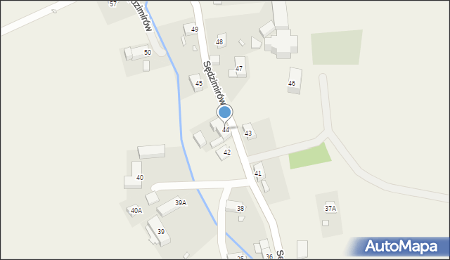 Sędzimirów, Sędzimirów, 44, mapa Sędzimirów