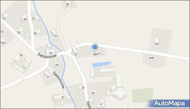 Sędzimirów, Sędzimirów, 48A, mapa Sędzimirów