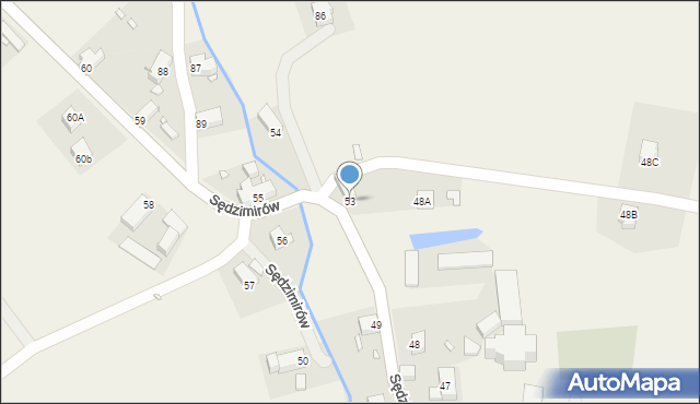 Sędzimirów, Sędzimirów, 53, mapa Sędzimirów