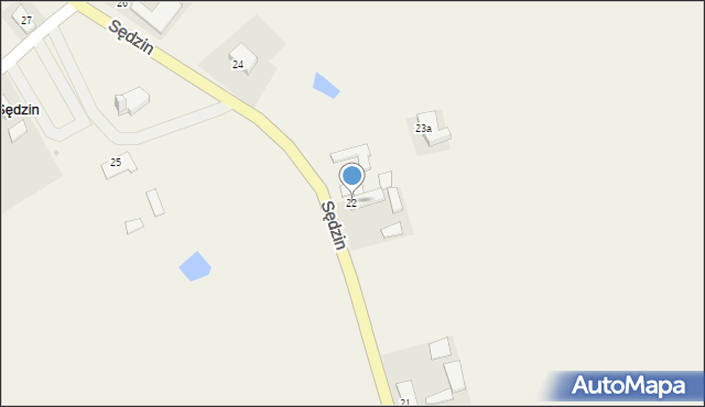 Sędzin, Sędzin, 22, mapa Sędzin