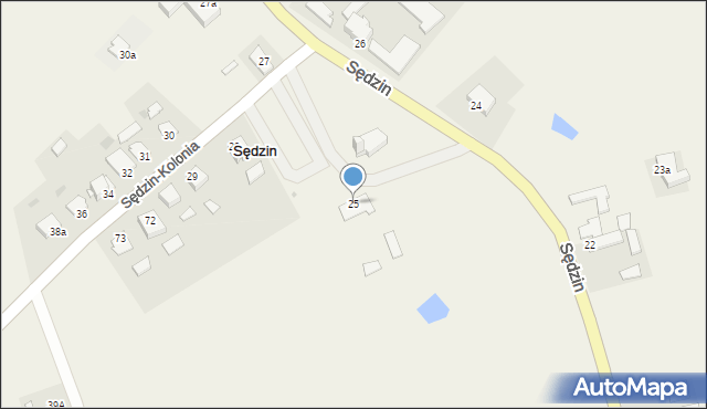 Sędzin, Sędzin, 25, mapa Sędzin