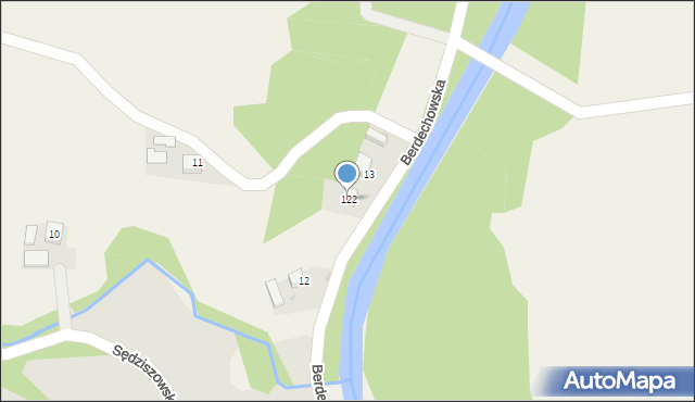 Sędziszowa, Sędziszowa, 122, mapa Sędziszowa