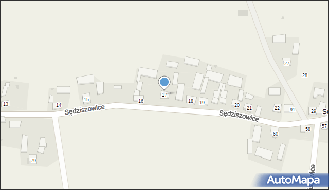 Sędziszowice, Sędziszowice, 17, mapa Sędziszowice