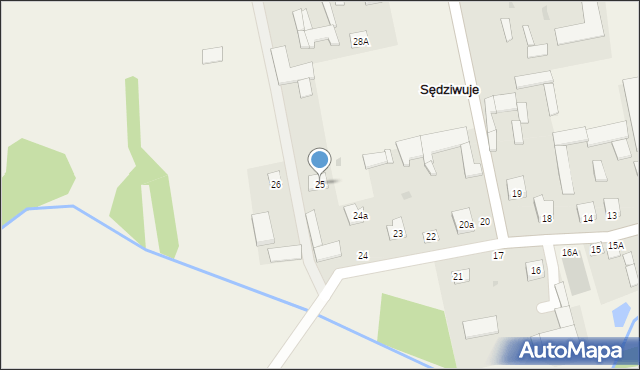 Sędziwuje, Sędziwuje, 25, mapa Sędziwuje