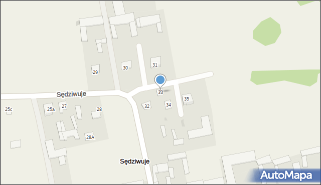 Sędziwuje, Sędziwuje, 33, mapa Sędziwuje
