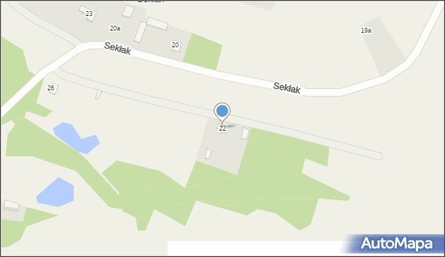 Sekłak, Sekłak, 22, mapa Sekłak