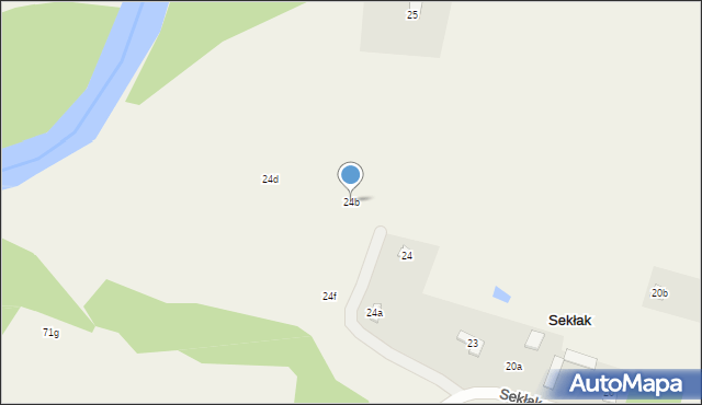 Sekłak, Sekłak, 24b, mapa Sekłak