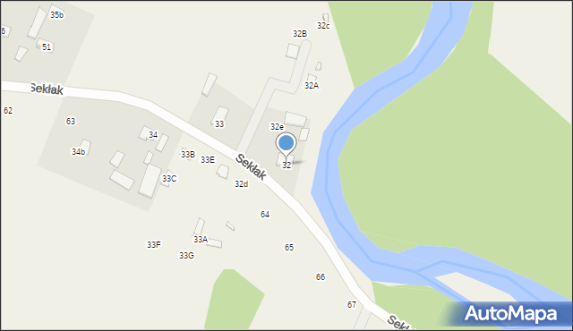 Sekłak, Sekłak, 32, mapa Sekłak