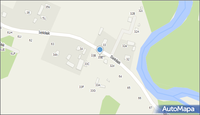Sekłak, Sekłak, 33E, mapa Sekłak
