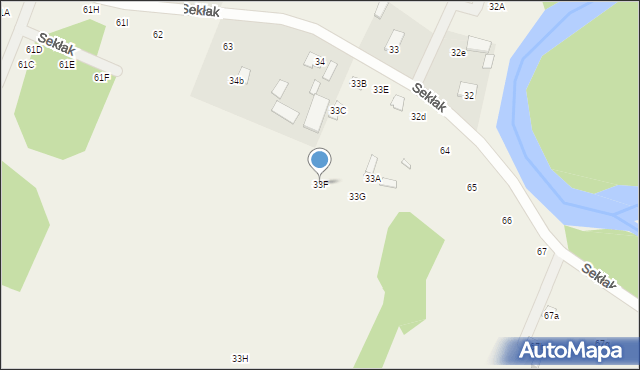 Sekłak, Sekłak, 33F, mapa Sekłak