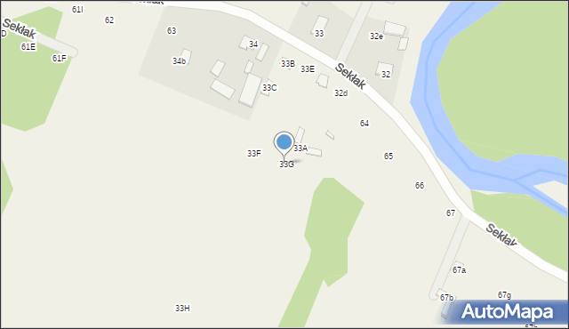 Sekłak, Sekłak, 33G, mapa Sekłak