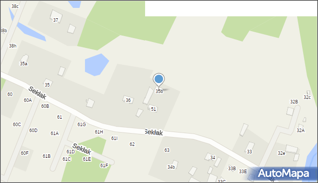 Sekłak, Sekłak, 35b, mapa Sekłak