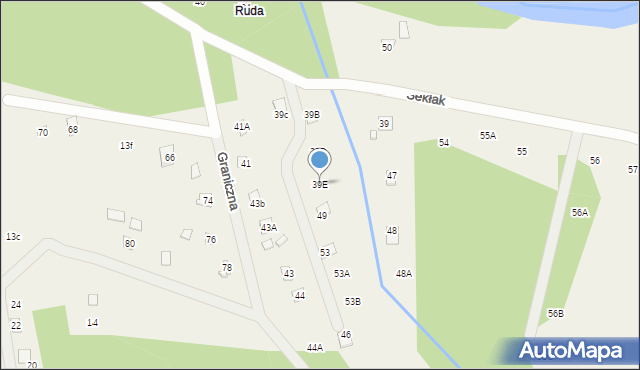 Sekłak, Sekłak, 39E, mapa Sekłak