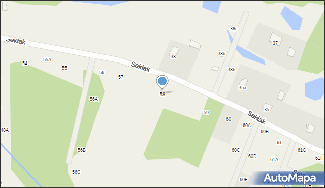 Sekłak, Sekłak, 58, mapa Sekłak