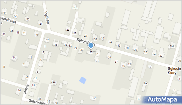 Sękocin Stary, Sękocińska, 25, mapa Sękocin Stary