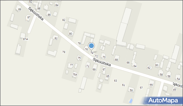 Sękocin Stary, Sękocińska, 74, mapa Sękocin Stary