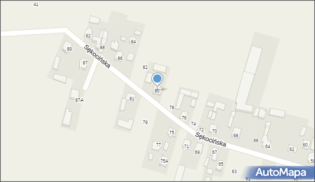 Sękocin Stary, Sękocińska, 80, mapa Sękocin Stary
