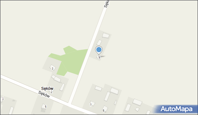 Sęków, Sęków, 4, mapa Sęków