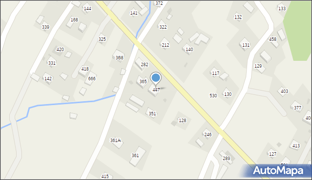 Sękowa, Sękowa, 447, mapa Sękowa