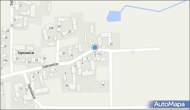 Sękowice, Sękowice, 2, mapa Sękowice