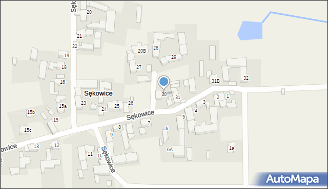 Sękowice, Sękowice, 30, mapa Sękowice