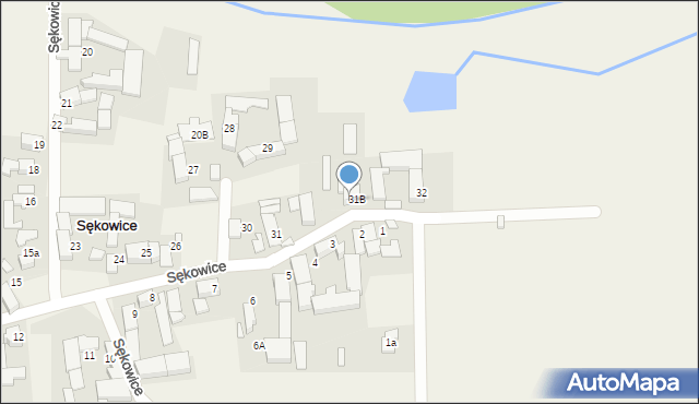 Sękowice, Sękowice, 31a, mapa Sękowice