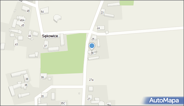 Sękowice, Sękowice, 26, mapa Sękowice